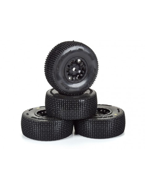 Pro-Line 1/16 King Pin Front/Rear Tires MTD 12mm Black Split Six (4): MOJAVE GROM