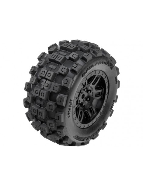 Pro-Line Badlands Front/Rear Tires MTD 12mm Black Split Six (2): ARRMA MINI KRATON