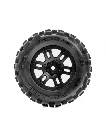 Pro-Line Badlands Front/Rear Tires MTD 12mm Black Split Six (2): ARRMA MINI KRATON