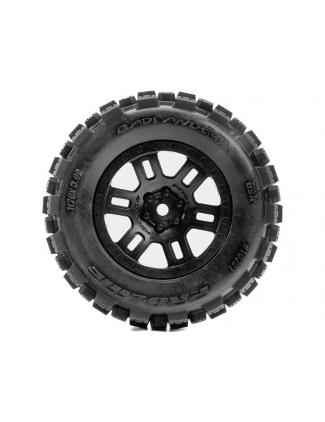 Pro-Line Badlands Front/Rear Tires MTD 12mm Black Split Six (2): ARRMA MINI KRATON