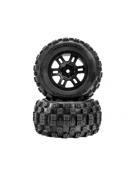 Pro-Line Badlands Front/Rear Tires MTD 12mm Black Split Six (2): ARRMA MINI KRATON
