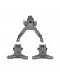 RC10B7.1 FT Top Plate and Ballstud Mounts, Carbon