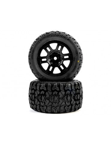 Pro-Line Jaeger Front/Rear MT Tires MTD 12mm Black Split Six (2): ARRMA MINI KRATON
