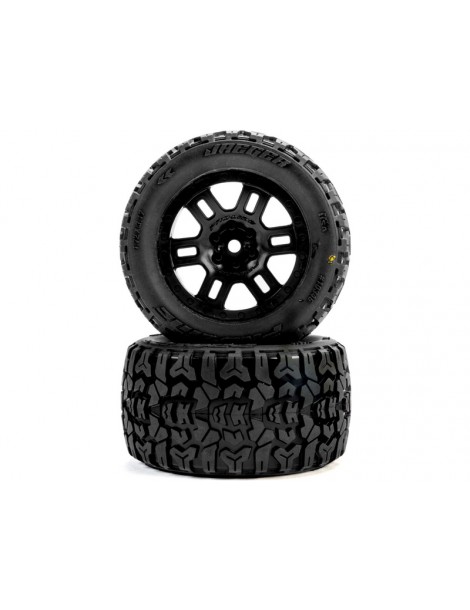 Pro-Line Jaeger Front/Rear MT Tires MTD 12mm Black Split Six (2): ARRMA MINI KRATON