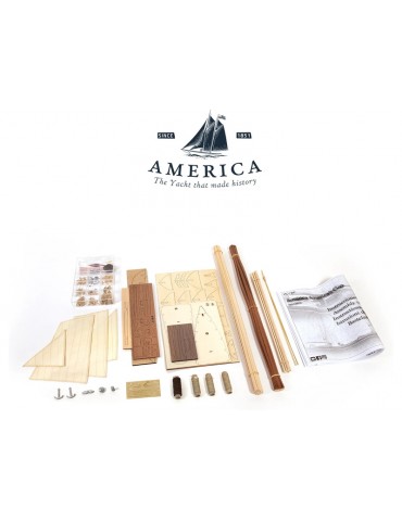 OCCRE America Yacht Model Kit - Americas Cup 1851 1:75