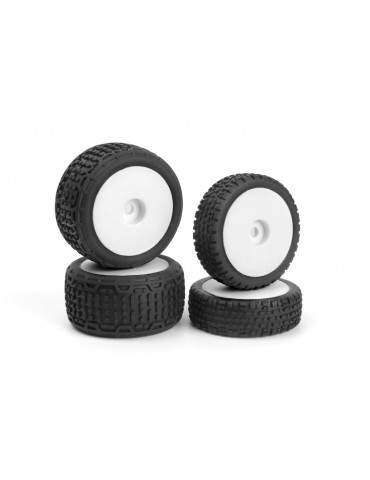 Microbe Buggy Wheel/Tyre Set (White/Front/Rear)