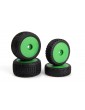 Microbe Buggy Wheel/Tyre Set (Green/Front/Rear)