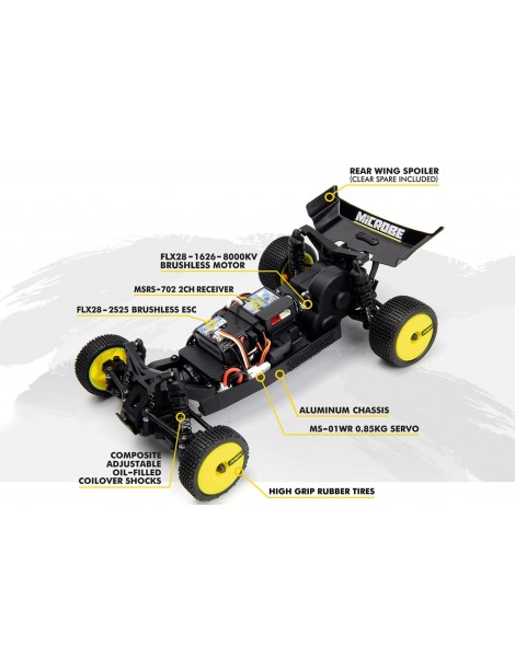 Microbe Flux 1/24th Buggy - Yellow