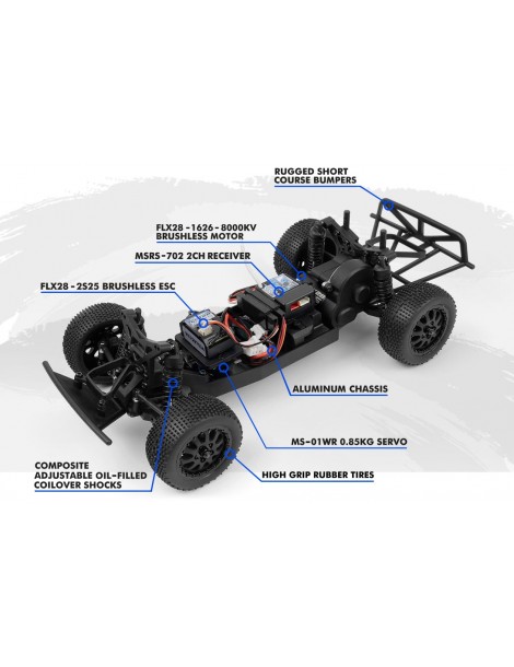 RC modelis Microbe SC Flux 1:24 RTR mėlynas FTX – CyborgShop