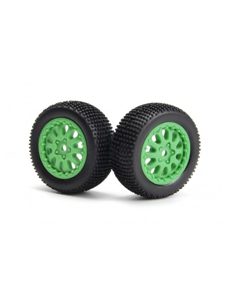 Sidepin SC Wheel/Tyre Set (Green/Front/Rear)