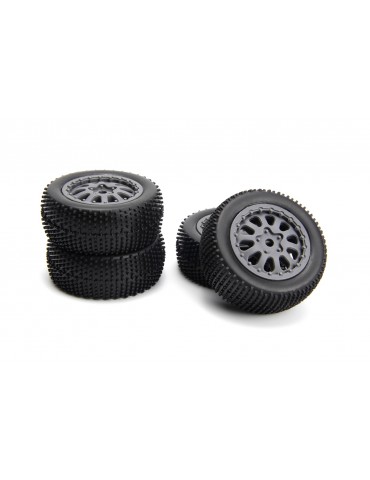 Sidepin SC Wheel/Tyre Set (Grey/Front/Rear)