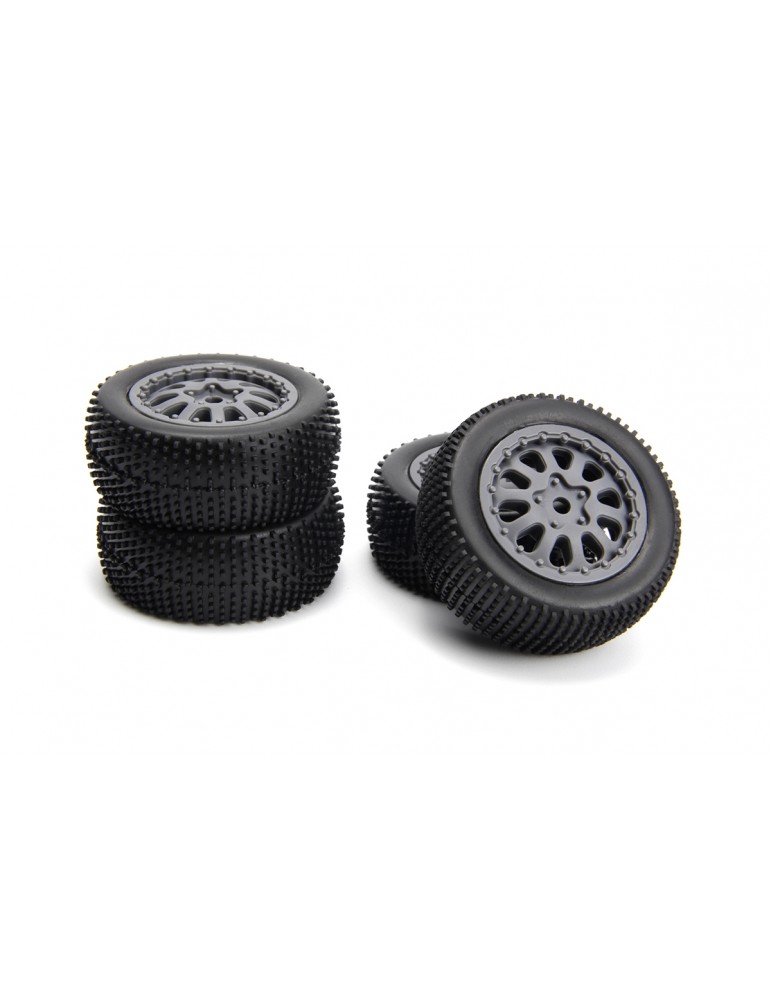 Sidepin SC Wheel/Tyre Set (Grey/Front/Rear)