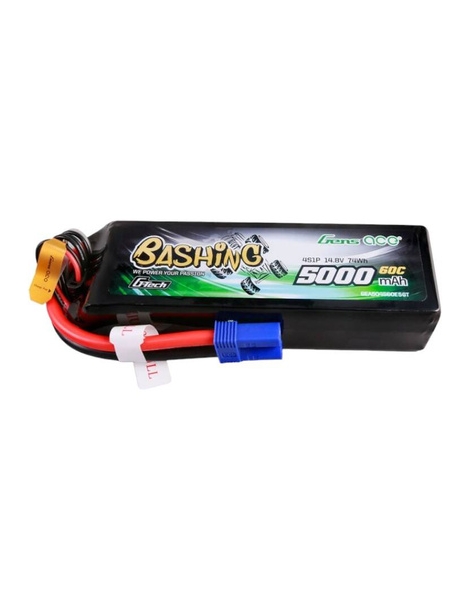 LiPo baterija G-Tech 5000mAh 14.8V 4S 60C EC5 Gens Ace – CyborgShop