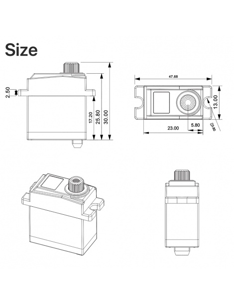 Skaitmeninė servo pavara 7kg 2065 HV TRX4M 9IMOD – CyborgShop