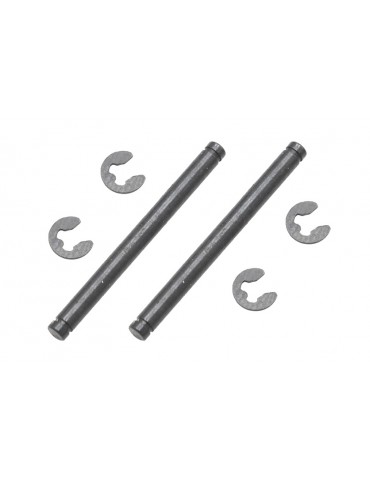 Xmid front knuckle axle+clips (x2)