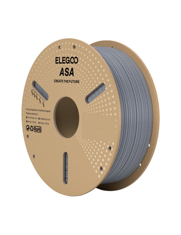 ASA filamentas pilkos spalvos 1.75 mm ELEGOO – CyborgShop