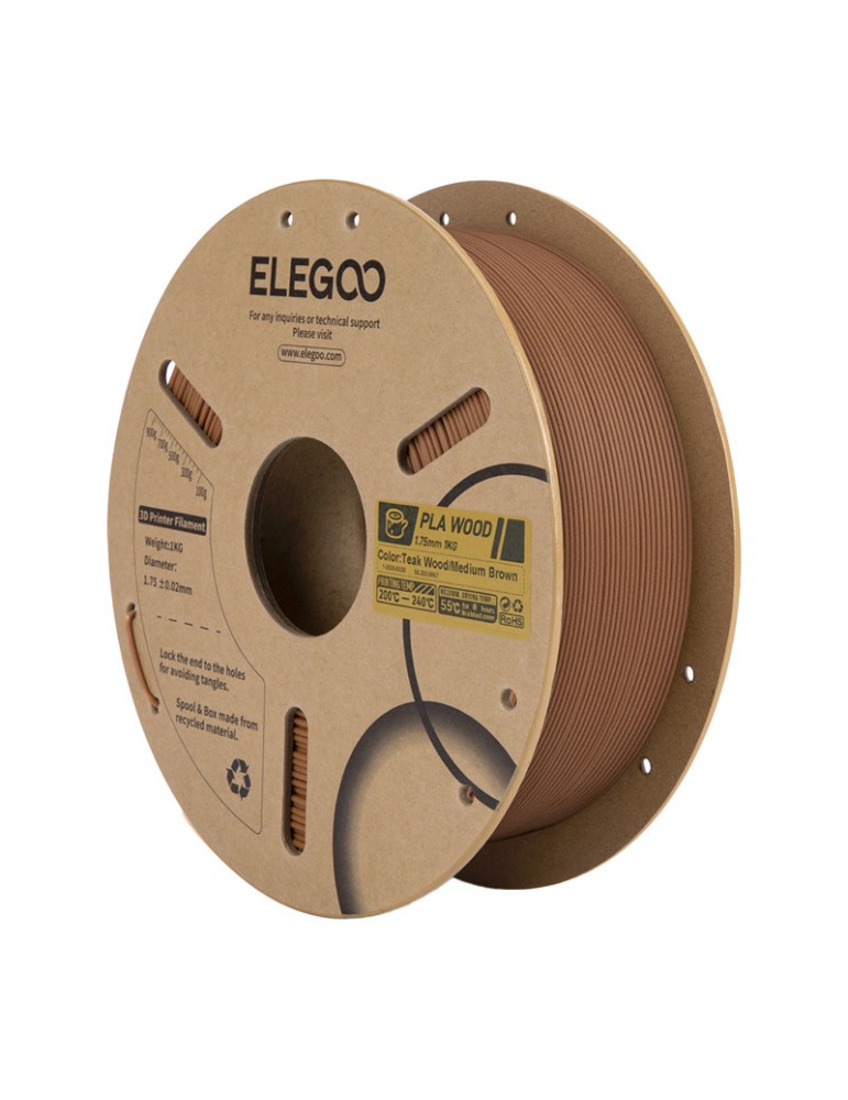 PLA Wood filamentas Indian Oak ELEGOO – CyborgShop