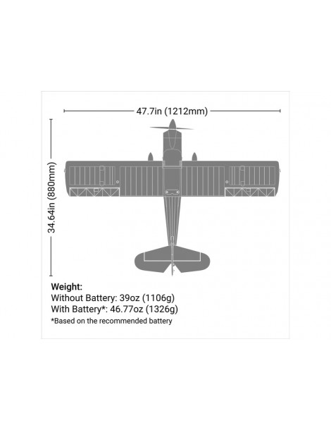 E-flite Super Decathlon 1.2m BNF Basic with AS3X+ and SAFE Select