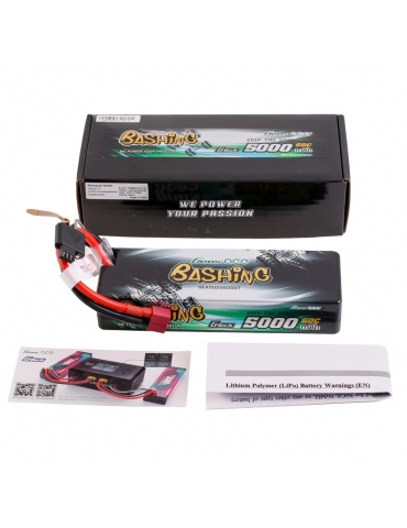 Akumuliatorius Gens ace Bashing G-tech 5000mAh 7.4V 2S 60C Hardcase LiPo su Deans jungtimi