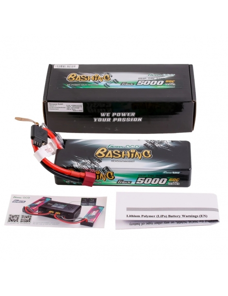 Akumuliatorius Gens ace Bashing G-tech 5000mAh 7.4V 2S 60C Hardcase LiPo su Deans jungtimi