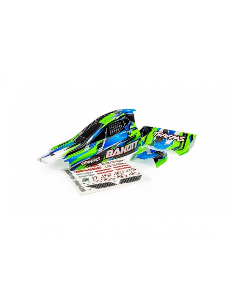 Traxxas Body, Bandit, green/ wing (painted)