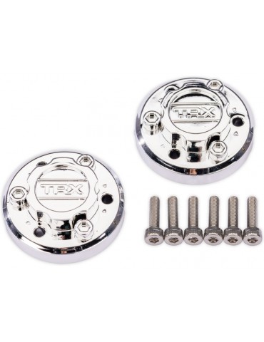 Traxxas Caps, center X-Truck Chrome (2)