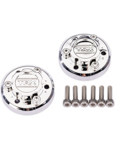 Traxxas Caps, center X-Truck Chrome (2)