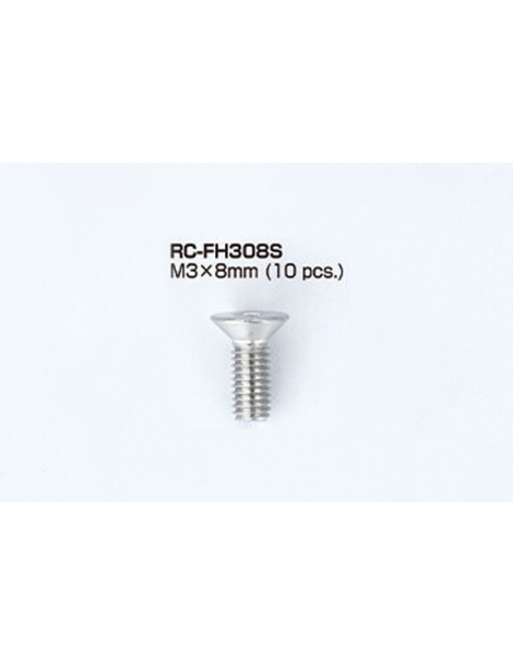 Nerūdijančio plieno kūginiai varžtai M3x8 mm RC modeliams Reve D – CyborgShop