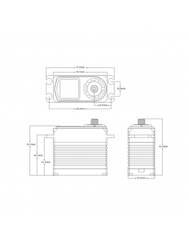 Skaitmeninė servo pavara BH125W 125 kg HV SRT – CyborgShop