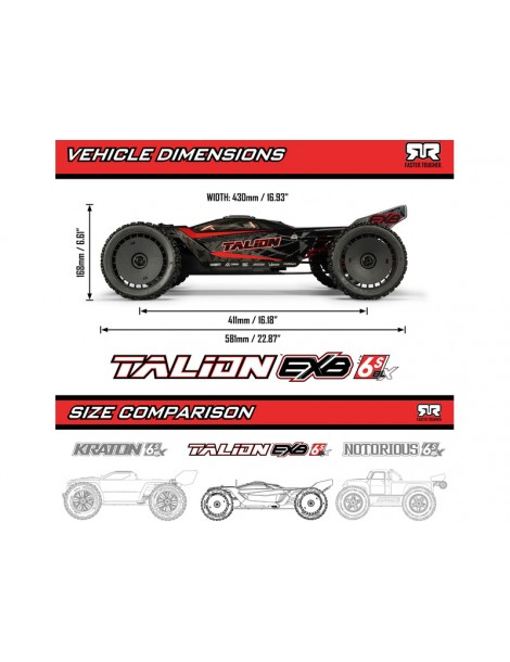 Arrma 1/7 Talion EXB 6S BLX 4WD RTR black