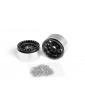1.9'' Aluminum Beadlock Rims for 1/10 Crawler Black - 2pcs