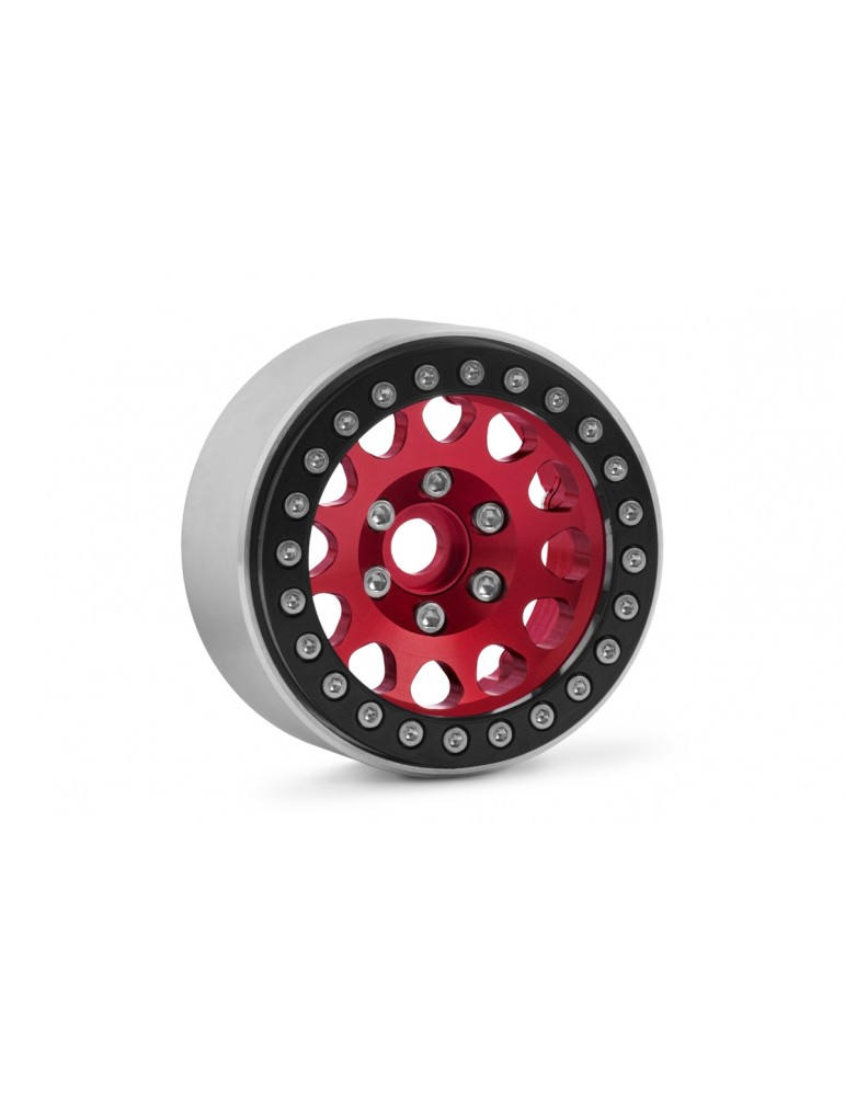1.9'' Aluminum Beadlock Rims for 1/10 Crawler Red - 2pcs