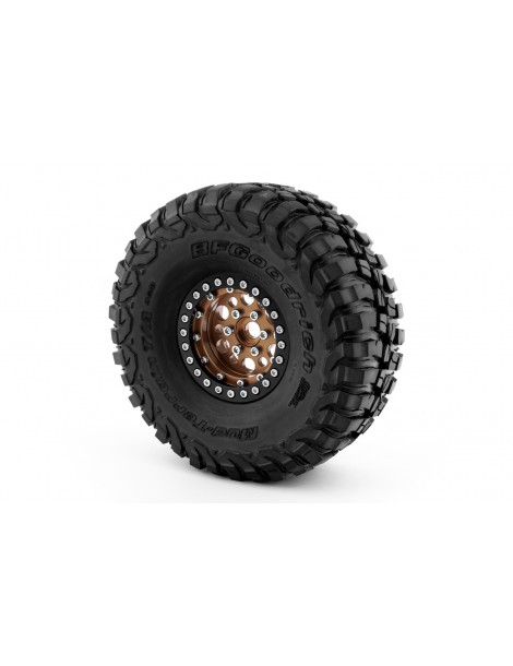 1.9'' Aluminum Beadlock Rims for 1/10 Crawler Bronze - 2pcs