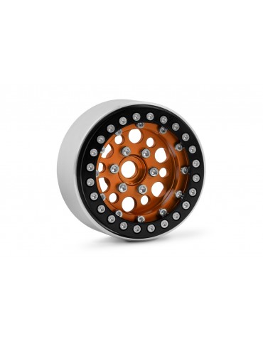 1.9'' Aluminum Beadlock Rims for 1/10 Crawler Orange - 2pcs