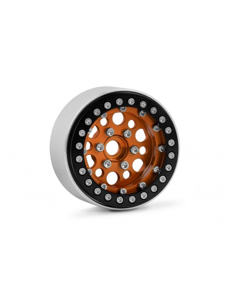1.9'' Aluminum Beadlock Rims for 1/10 Crawler Orange - 2pcs