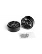 1.9'' Aluminum 6-spoke Beadlock Rims for 1/10 Crawler Black - 2pcs