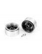 1.9'' Aluminum Beadlock Rims Offset -10 mm for 1/10 Crawler Black - 2pcs