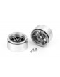 1.9'' Aluminum Beadlock Rims Offset -10 mm for 1/10 Crawler Silver - 2pcs
