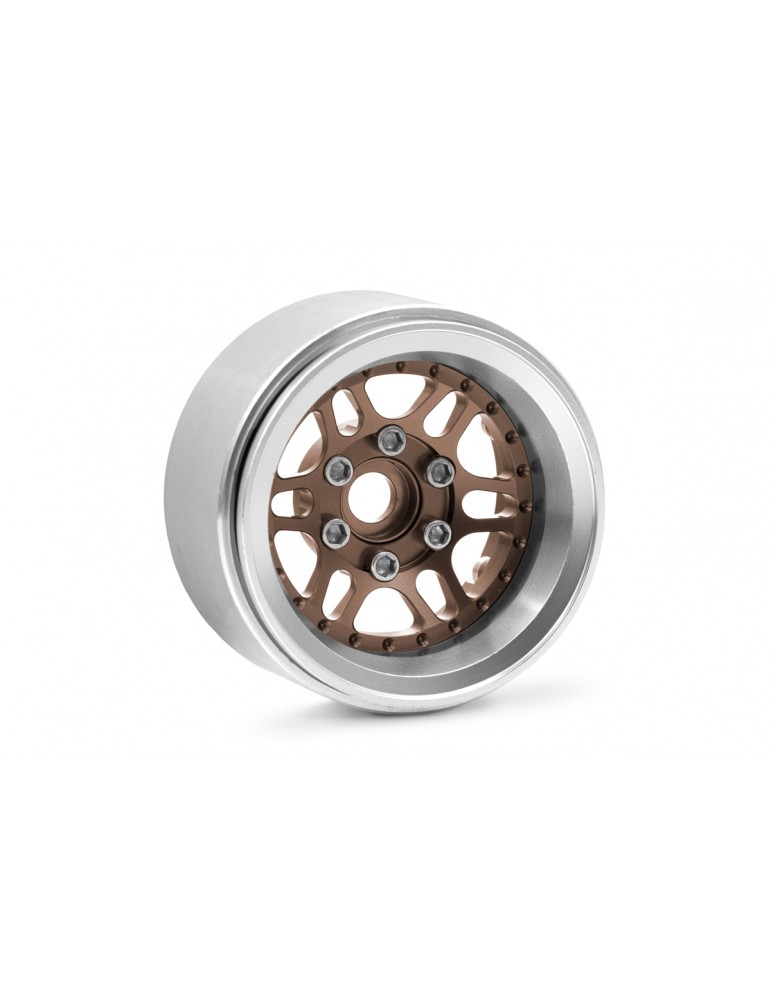 1.9'' Aluminum Beadlock Rims Offset -10 mm for 1/10 Crawler Bronze - 2pcs
