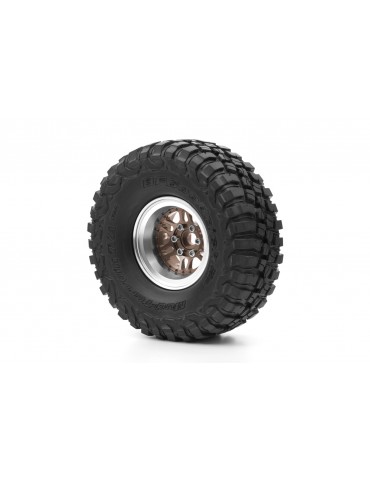 1.9'' Aluminum Beadlock Rims Offset -10 mm for 1/10 Crawler Bronze - 2pcs