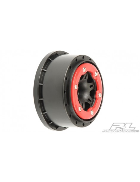Split Six 2.2"/3.0" Red/Black Bead-Loc Wheels