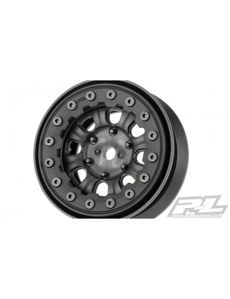 Denali 1.9" Black/Black Bead-Loc 8 Spoke Front or Rear Wheels for Rock Crawlers