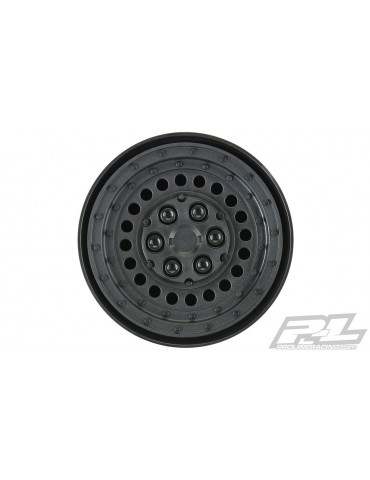 Carbine 1.9" Black Plastic Internal Bead-Loc Dually Wheelsfor Rock Crawlers Front or Rea
