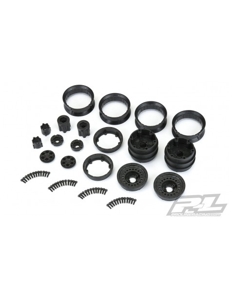 Carbine 1.9" Black Plastic Internal Bead-Loc Dually Wheelsfor Rock Crawlers Front or Rea
