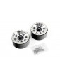 1.9 Aluminum CNC 8 Spoke Beadlock Wheel w/Wheel Hub 2pcs Silver