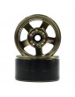 1.9 Aluminum CNC 5 Spoke Beadlock Rim 2pcs Gold Titanium