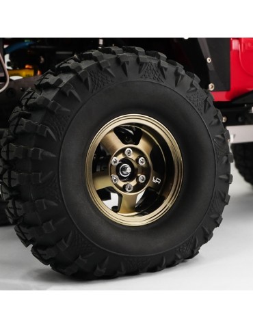 1.9 Aluminum CNC 5 Spoke Beadlock Rim 2pcs Gold Titanium