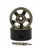 1.9 Aluminum CNC 5 Spoke Beadlock Rim 2pcs Gold Titanium