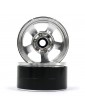 1.9 Aluminum CNC 5 Spoke Beadlock Wheel 2pcs Silver