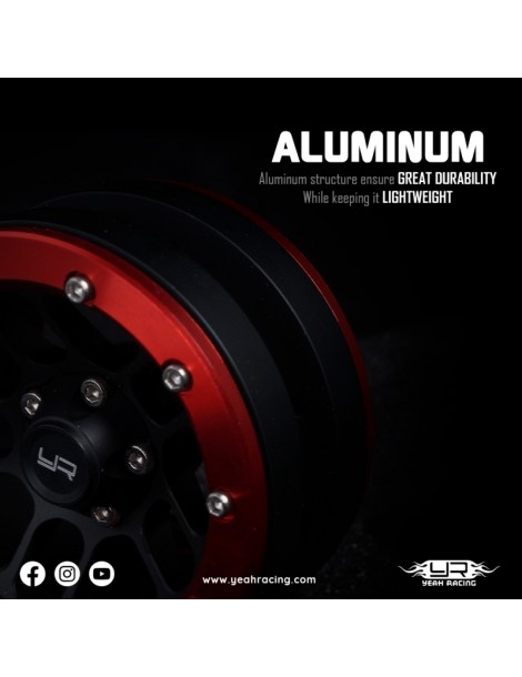 1.9 Aluminum CNC 5 Spoke Beadlock Rim 2pcs
